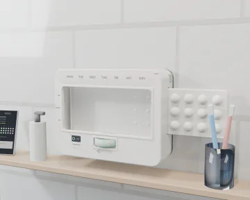 The spare cartridge slides out