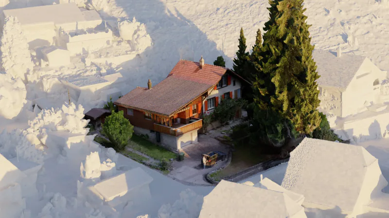 A property as a 3D model, rendered by Vistaio