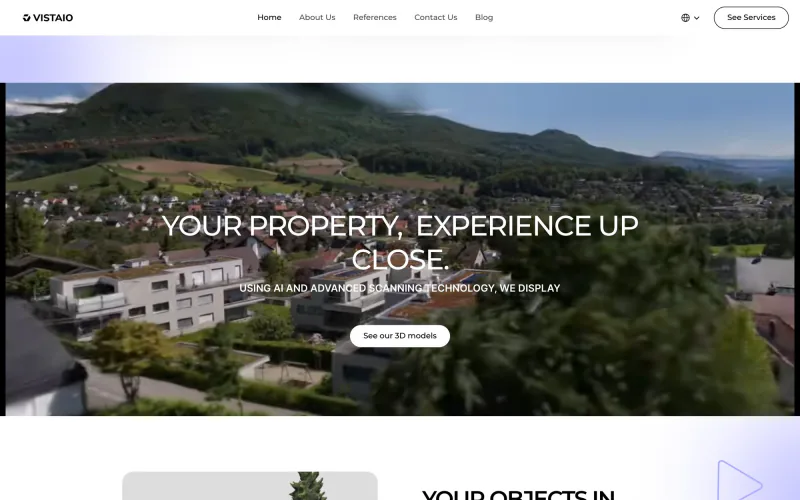 Vistaio: The Vistaio website, as it was online